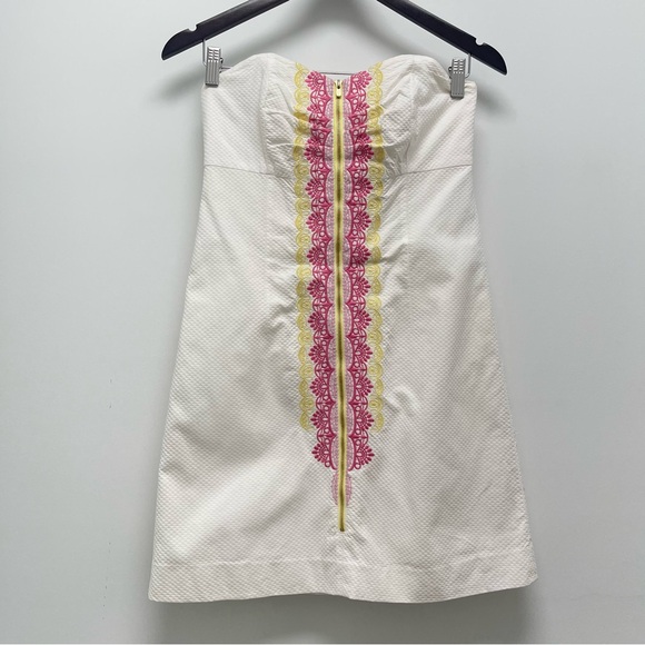 Lilly Pulitzer Wesley Zip Up Sleeveless White Mini Dress Size 4 - Picture 2 of 12